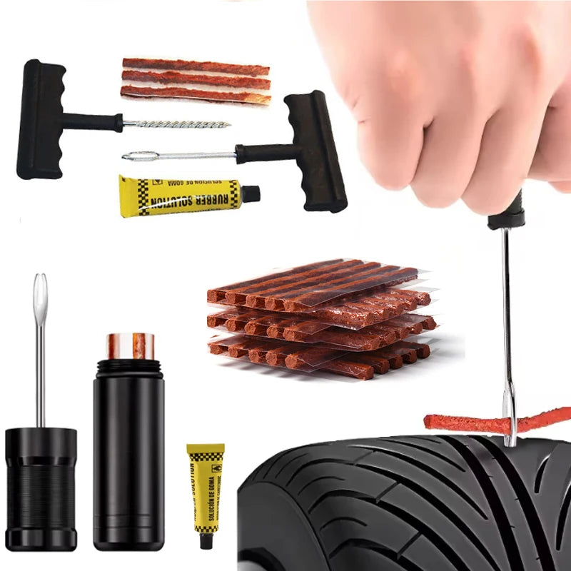 Tire Repair Tool Kit Universal Patch Strip Adhesive Suitable For Car Bicycle Truck And Motorcycle Tires Motorcycle Repair Tools