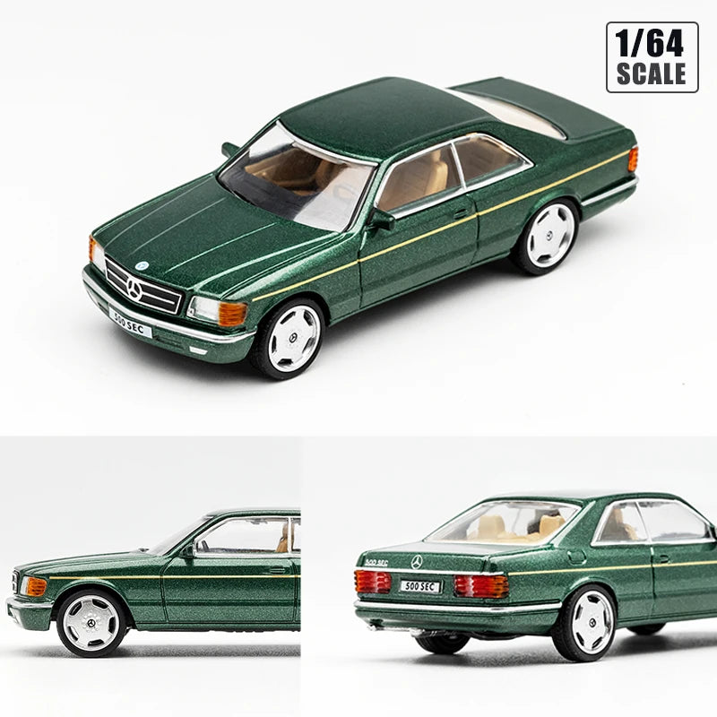 DCT 1/64 500SEC Model Sports Car Vintage Cars Classic Vehicle Diecast Car Collection Toy Station Vehicle