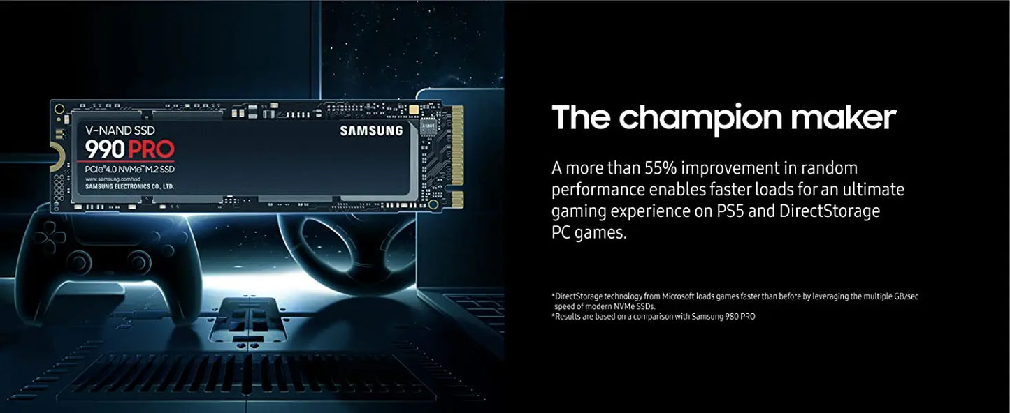 Samsung 990 Pro 1TB 2TB 4TB SSD PCIe Gen 4.0x4 Solid State Drive NVMe 2.0 M.2 2280 Internal SSD for Desktop Laptop