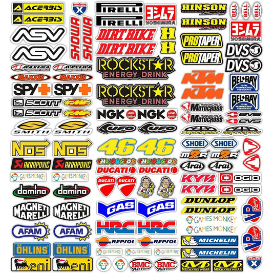 New Sponsor Cartoon Any Paste Stickers Motorcycle Bicycle Car Modification Accessories Helmet Toy Model Suitcase Decor Decals