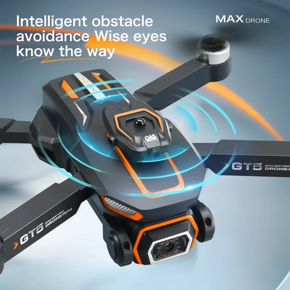 GT5 5G GPS Drone 8K Profesional Dual HD Camera Obstacle Avoidance WIFI FPV Brushless Motor Foldable RC Quadcopter Dron Toy