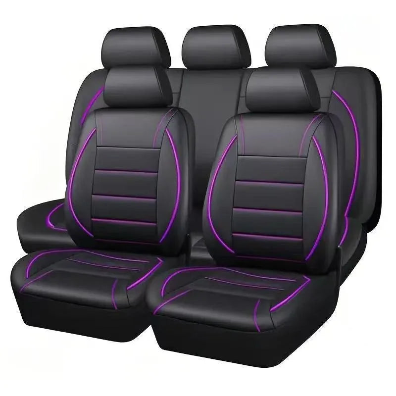 Universal Car Seat Cushion Covers Vehicle Cushion Protectors 5pcs Car Seat Covers and 5pcs Headrest Covers All-Season