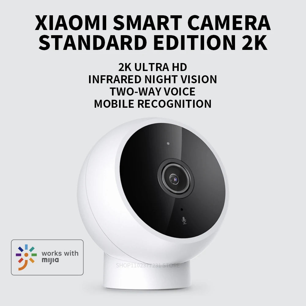 XIAOMI Smart IP Camera Standard Edition 2K HD Infrared Night Vision CCTV Voice Intercom AI Alarm Magnetic Base Home WiFi Videcam