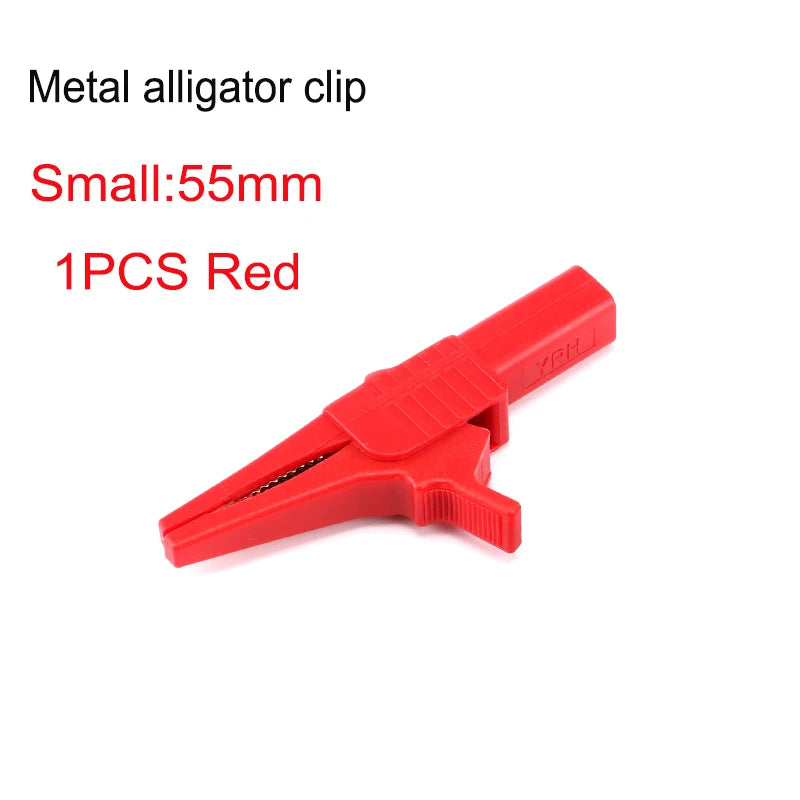 Alligator Clips wire Metal Connector DIY Clips Test Probe Black Red Color  Cableinsulated clamp testing Clamp Jumper Line