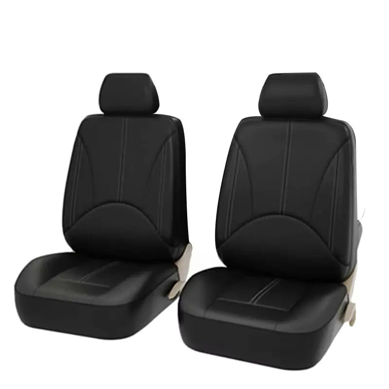 SEAMETAL Leatherette Car Seat Cover Set Breathable Auto Seat Cushion Universal Full-Wrapped Seat Cover Compatible with Airbag