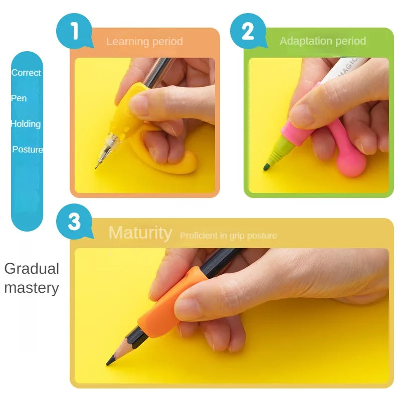 M&G Left & Right Grip Pen Grippers Kindergarten Elementary School Grip Corrector Posture Corrector Set 4pcs