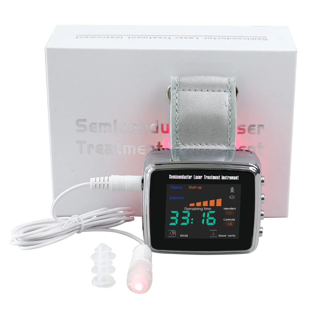 15 Laser 650nm Laser Therapy Wrist Watch LLLT for Diabetes Hypertension Cholesterol Treatment Laser Rhinitis Physiotherapy