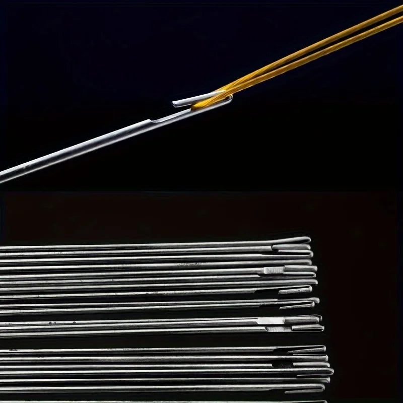 2 pc Stainless Steel Needle With Opening Side For Threading Beads AndStrings, DlY Beads Threading Tool  Jewelry Making