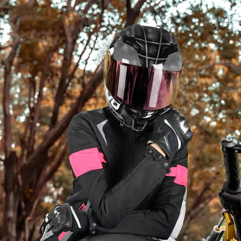 Motorcycle riding wear summer female waterproof motorcycle suit set slim-fit anti-fall four seasons racing clothing