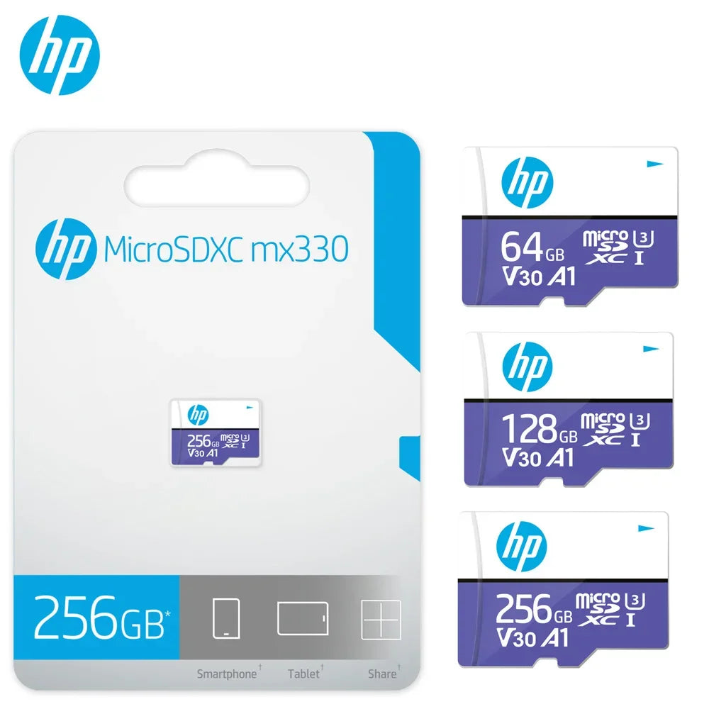 HP Micro SD Card Class10 U3 Memory Card MicroSD 64GB 128GB 256GB SD/TF Flash Card on For Smartphone Tablet Camera