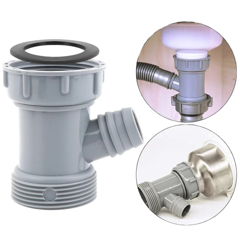 Kitchen Sink Drain Pipe Wye Adapter Y-Shaped Basin Sewer Branch Connector Female To Male Thread Connector Fitting Accessories