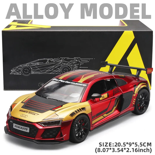 1:24 Scale Audi R8 LMS Alloy Model Car - Race-Inspired Collectible for Car Enthusiasts - Highly Detailed, Durable Construction