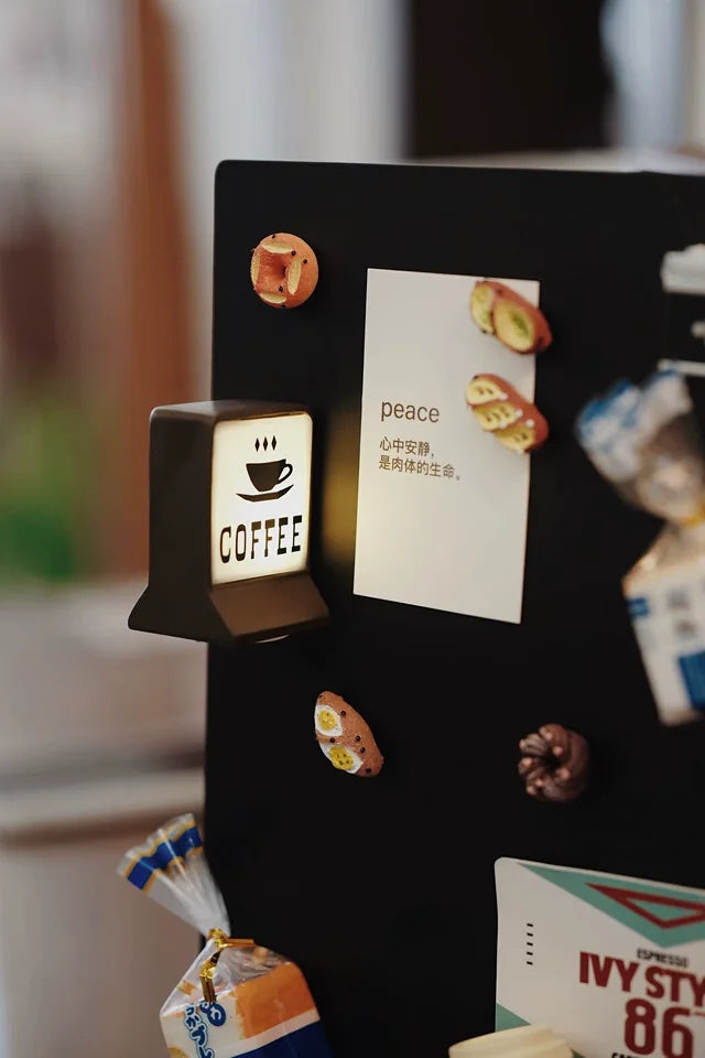 Coffee Shop Magnetic Fridge Stickers Creative Convenience Store Light Signs Home Decorative Ornaments 711 Luminous Light Boxes
