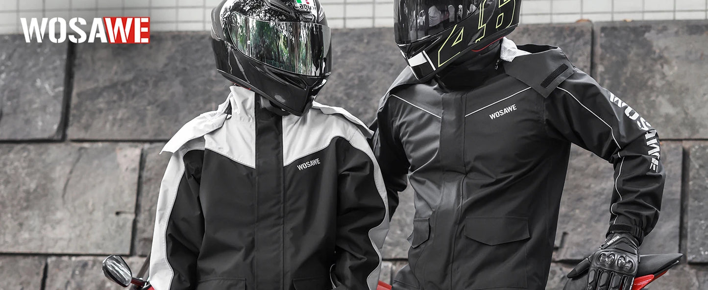 Motorcycle Raincoat Men Women Waterproof Motorcycle Rider Raincoat Suit Moto Raincoat Rain Coat Jacket Pants Biker Rain Set