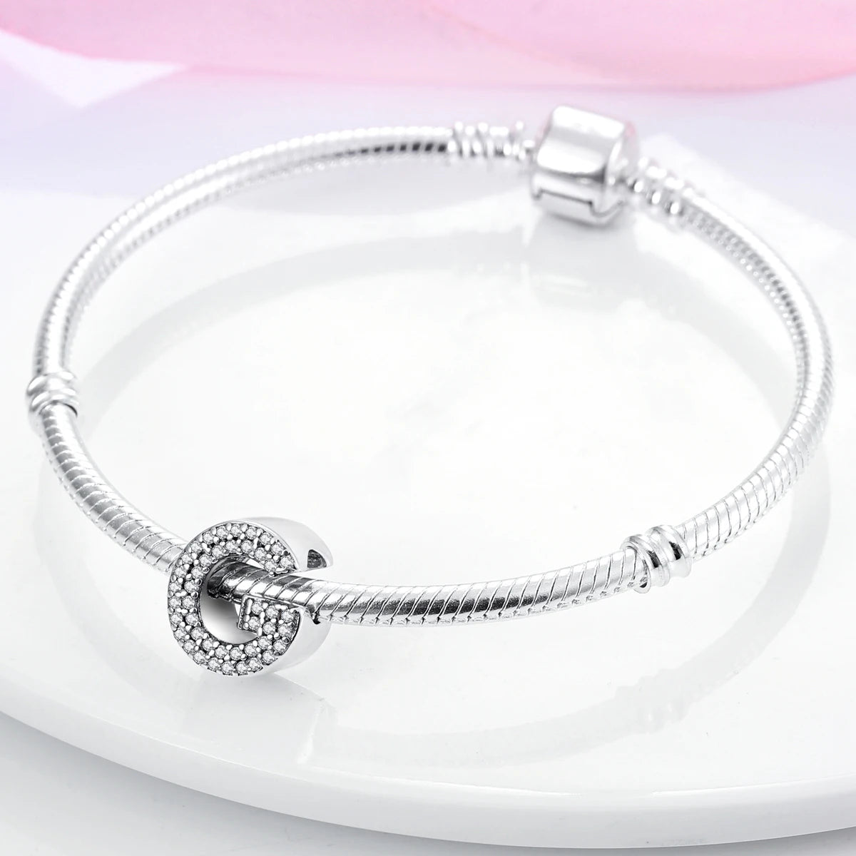 Real 925 Sterling Silver Charms Bracelets Classic 26 Letters Alphabet Charms Beads For Women Fine DIY Wedding Jewelry Gift