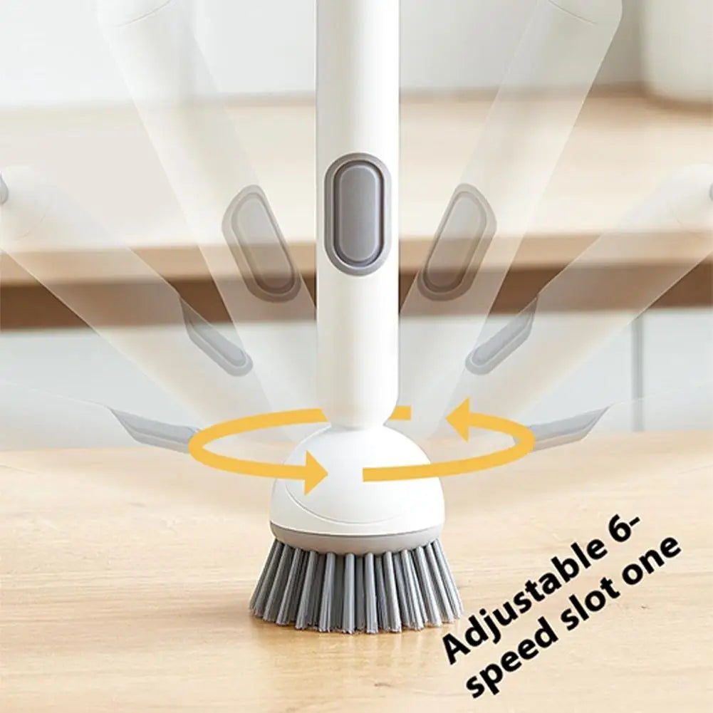Kitchen Pot Brush for Home Use Long Handle Rotating Dish Washing Scrubber with Liquid Dispenser Bowl Pans Brush Cleaning Tools