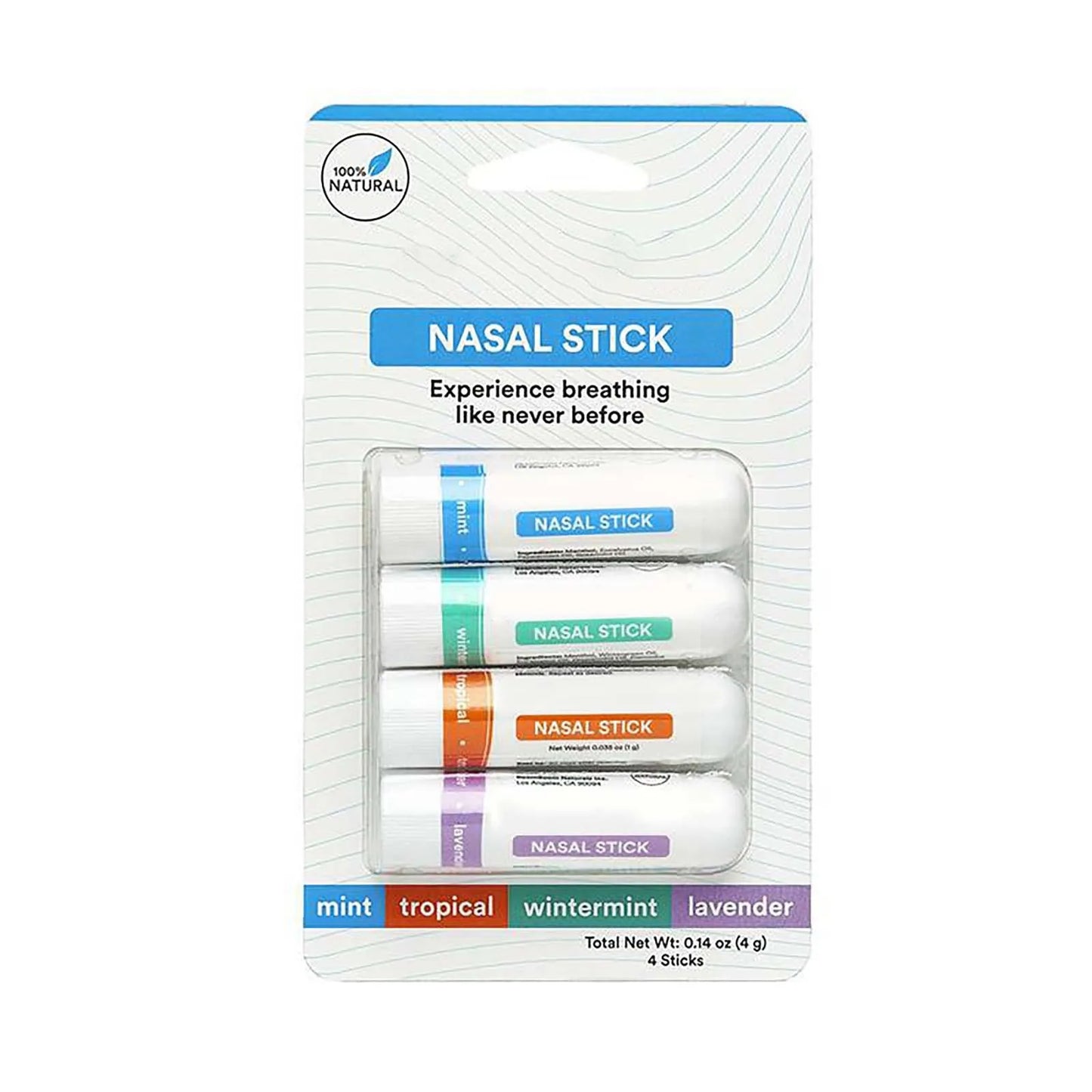 4pcs Nasal Stick | Boosts Focus + Enhances Breathing | Provides Fresh Sensation | Aromatherapy Inhaler Made With Oil, Gift