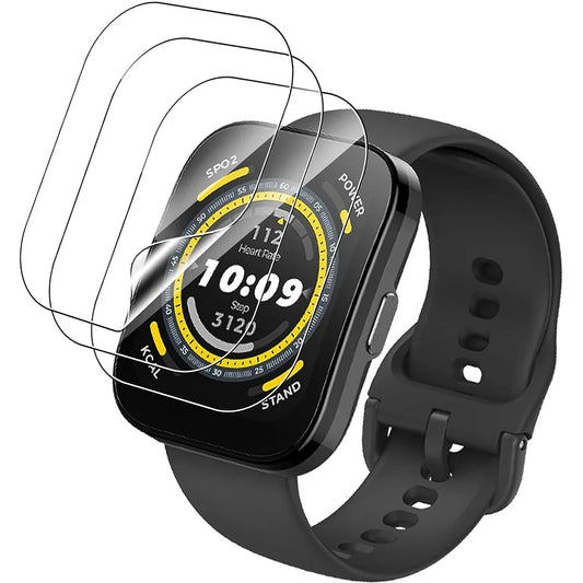 3PCS Clear HD Film Screen Protector For Huami Amazfit Bip 5 Bip5 SmartWatch Protective Films Cover TPU Full Coverage Accessories