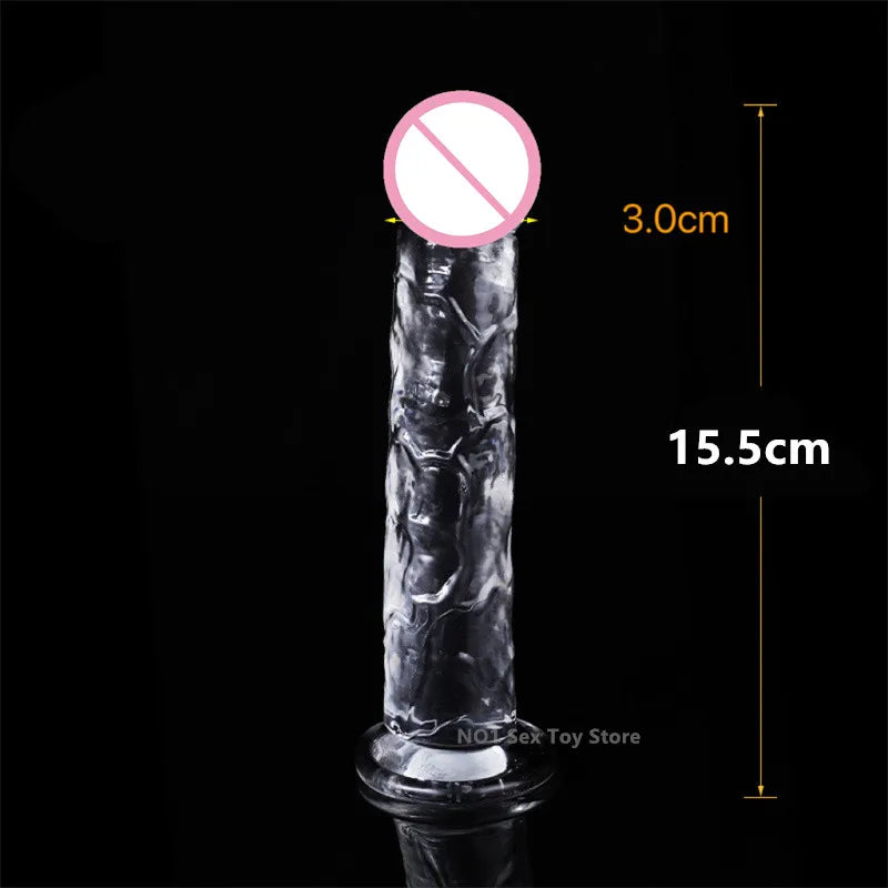 New 1PC 25cm Sex Toys For Women Men Jelly Realistic Dildos With Super Strong Suction Cup Artificial Penis G-spot Simulation 2#
