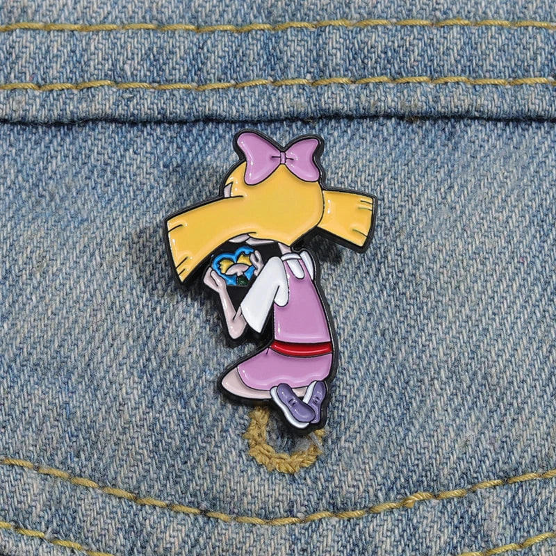 Movie Girl Brooch Badge Enamel Pin Cartoon Cute Jewelry Custom Character Women Gift Lapel Backpack Accessories Wholesale