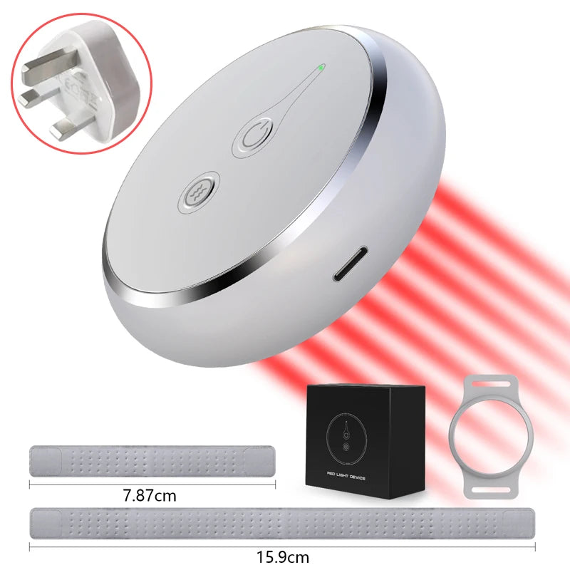 KTS Wrist Massager LED Red Light Therapy Device Healthcare Round Near Infrared Therapy Device for Wrist Sprain Arthritis 810nm
