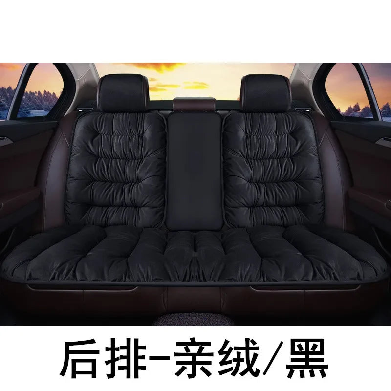 Winter Warm Car Seat Cushion Front Single Seat Rear Seat Cushion Down Plush Butt Cushion Chair Cushion with Backrest