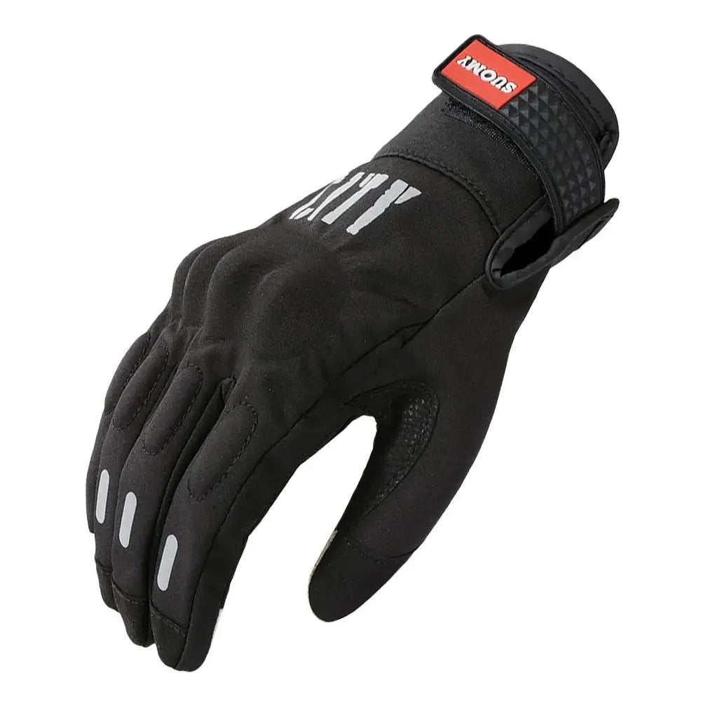 Suomy City Gloves Touch Screen Waterproof Motorcycle Gloves Racing Motocross/Motorbike Gloves Riders Black Motoqueiro Guantes
