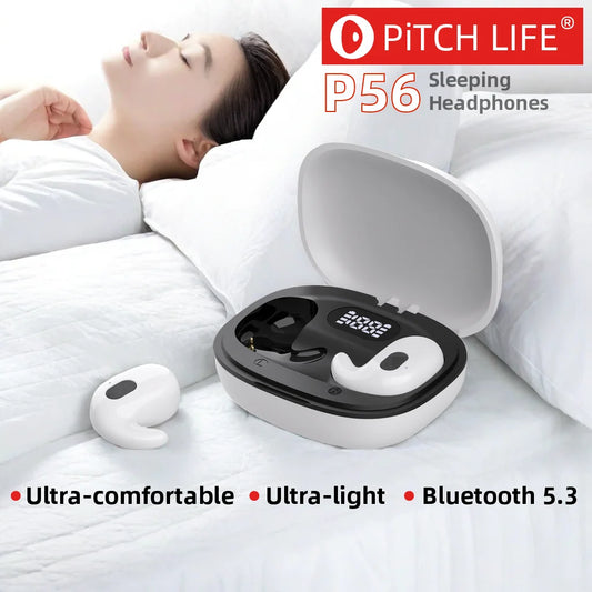 P56,PiTCHLIFE, Sleep,Bluetooth 5.3 Headset Wireless Headset In.Ear Stereo Noise Reduction Sports Headset with Microphone Headset