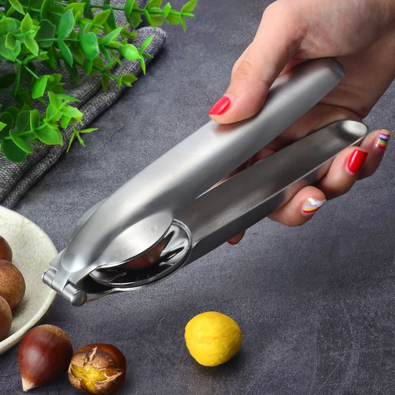 Stainless Steel Chestnut Opener, Cross Shaped Chestnut, Household Multifunctional Peeling Tool, Chestnut Clip, Walnut Clip