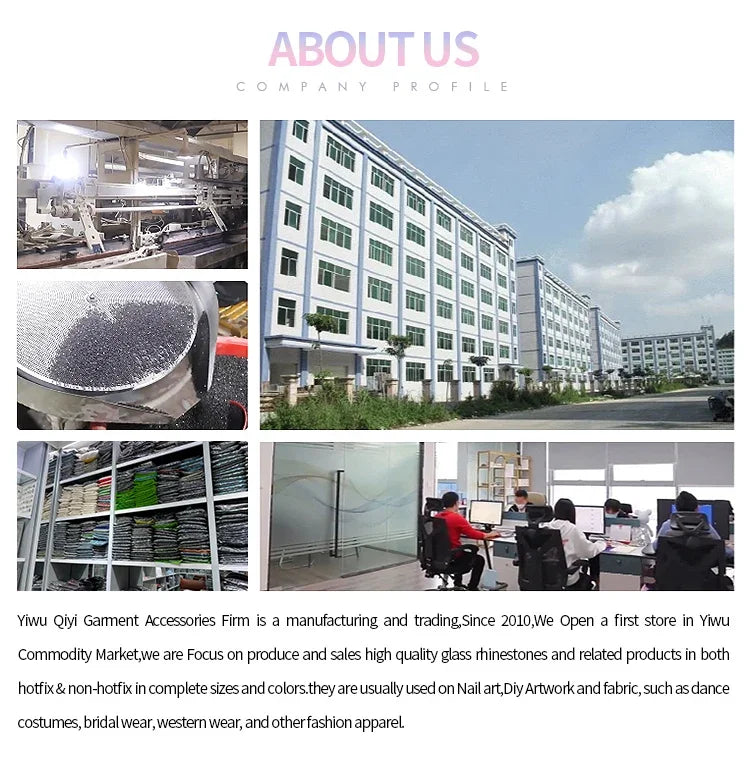 QIIY 1440Pcs Mix Size SS3-SS20 Clear Crystal FlatBack Rhinestones Non-Hotfix Glass Decorations DIY Glitter Stones 3D Nail Art