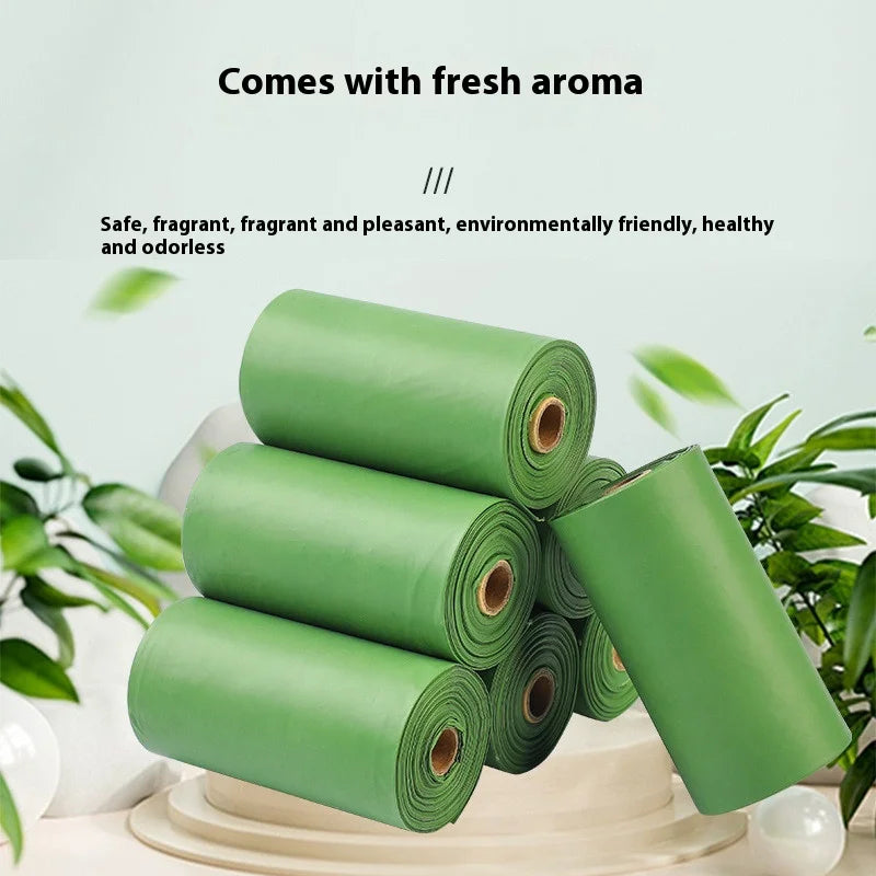 Fully Biodegradable Pet Poop Pickup Bags Doggie Bags Disposable Cat Poop Biodegradable 1 roll pack