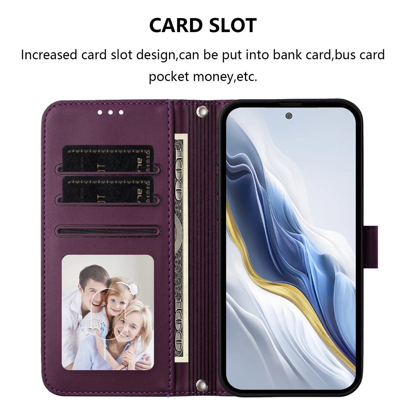 Leather Phone Case For Oppo A58 A57 A57e A57s A56 A55s A55 A54 A53s A52 A40 A40M A38 A36 A32 A18 A17 Card Slot Flip Wallet Cover