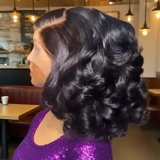 Pre Cut No Glue Glueless Wigs Human Hair Body Wave Lace Frontal Wig  Wet and Wavy Water Wave Human Hair Wig on Clearance Sale Glueless Pre plucked Human Wigs Ready to Go Wear And Go Glueless Human Hair Wig For Women