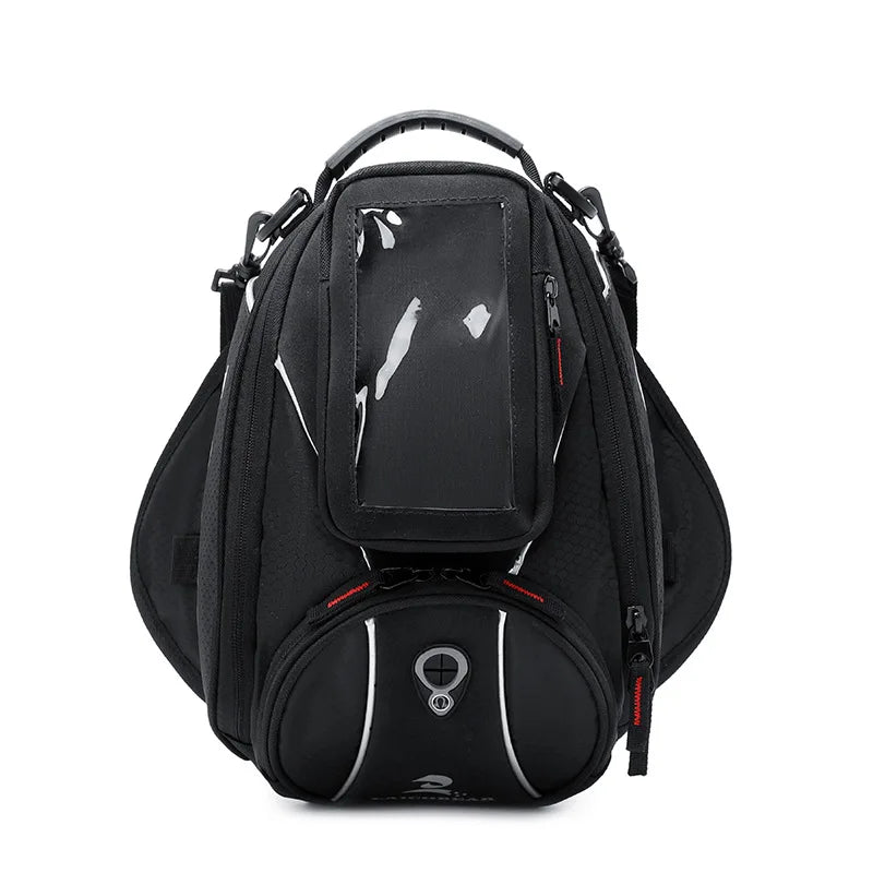 2023 New Strong Magnetic Motorcycle Tank Bags Mobile Phone Navigation Motorbike Oil Tank Bag  Bigger Window Fixed Straps