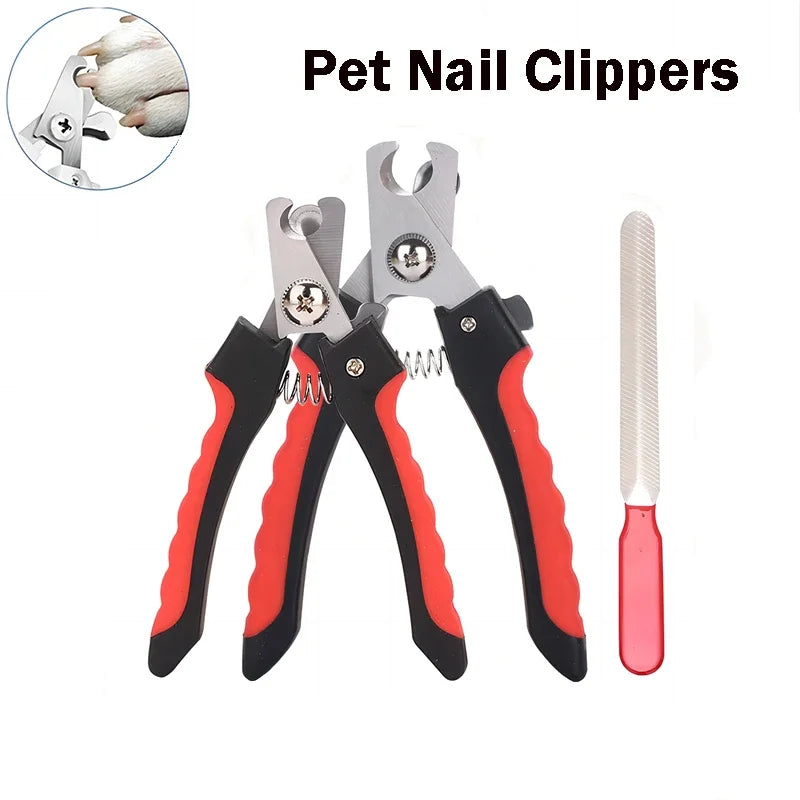 Professional Pet Nail Clippers Heavy Duty Stainless Steel Sharp Blade Safe Hook Grooming Tool  Dogs Cats Rabbits Small Animals