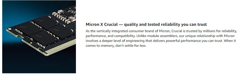 Crucial DDR4 8GB 16GB 3200MHz SODIMM RAM  CL22& DDR5 SODIMM 16GB 32GB 5600MHz CL46 Notebook Memory
