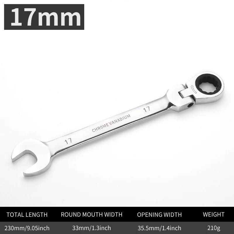 Flexible  Action Wrench Spanner Nut Tool Head  Metric Spanner Open End and Ring Wrenches Tool