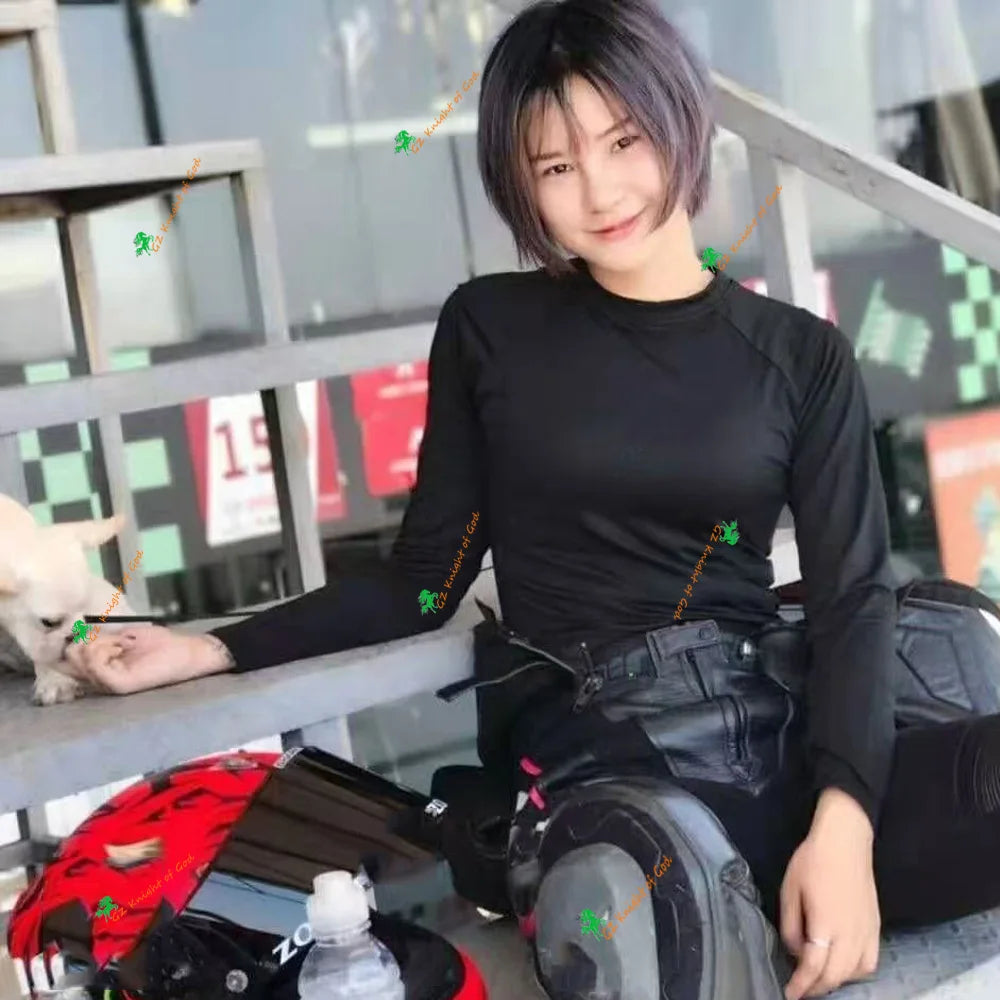 Motorcycle T shirt long sleeves Suit Cycling Racing Clothes Quick Drying Close-fitting Base Shirt Sweat Absorbent Cycling Pants