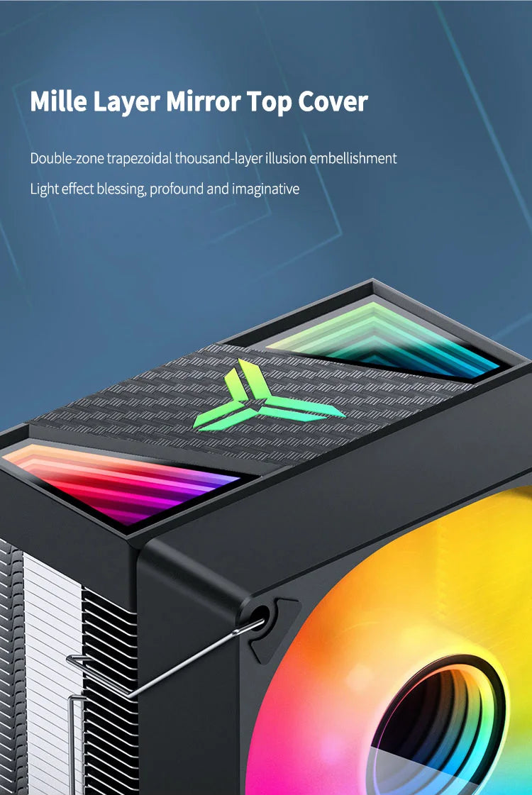 Jonsbo CR 1400 V2 CPU Cooler ARGB Quiet Fan 4 Heat Pipes Air Radiator for LGA1700 1200 115X AM4 AM5 PC Processor Heatsink Cooler