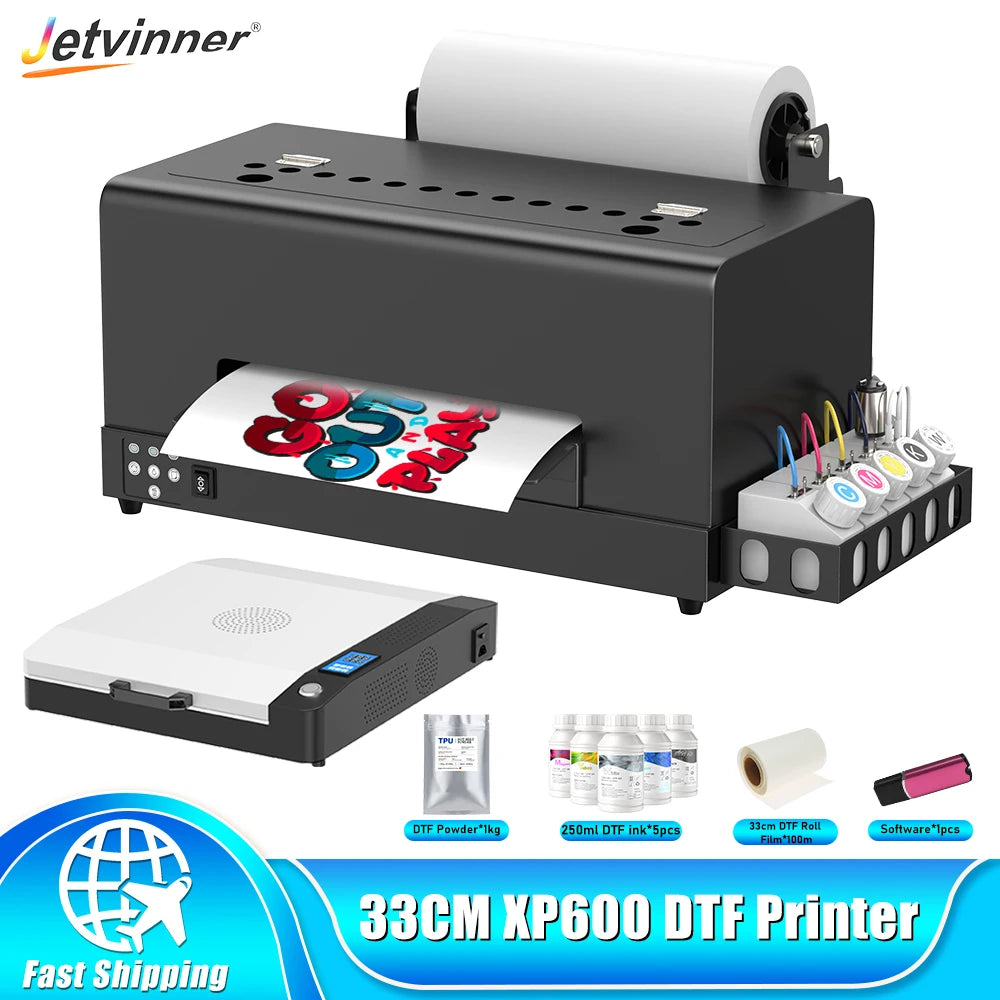 A3 XP600 DTF Printer Direct to Film Transfer Printer with Roll Feeder T shirt Printing Machine For Fabric Print Impresora dtf a3