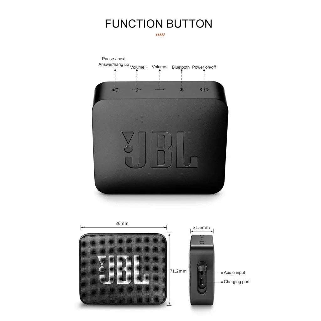 JBL GO ESSENTIAL Music Gold Gold Youth Version of Portable Bluetooth Speaker, Subw Oofer Desktop Mini Speaker 100%original