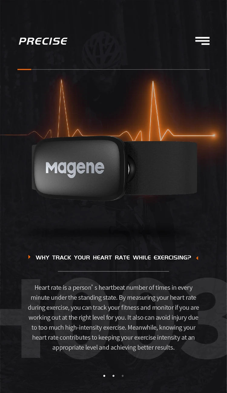 Magene H64 Heart Rate Monitor Dual Mode Sensor Mover ANT Bluetooth