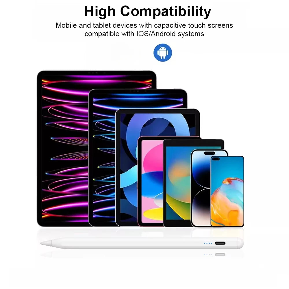 Stylus Pens For Samsung Galaxy Tab A9 A9+ S9FE S9+S8+S7+S7FE S6lite A7 A8 A7lite Rechargeable Tilt Touch Pen For Xiaomi Android