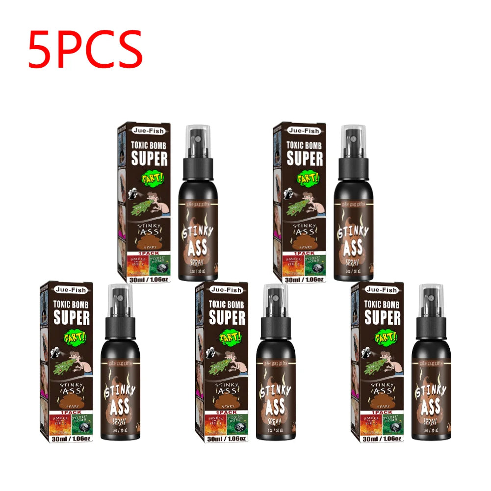 30ml Fart Gag Spray Prank Joke Plastic Spray Can Stink Party Supplies Stinky Fart for Adults Kids Non Toxic Halloween Funny Toys