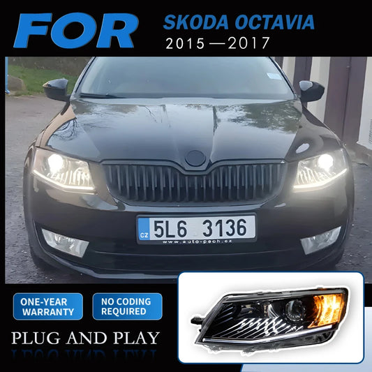 Car Styling Headlights for Skoda Octavia LED Headlight 2015-2017 LED Head Lamp DRL Signal Projector Lens Automotive Accessories