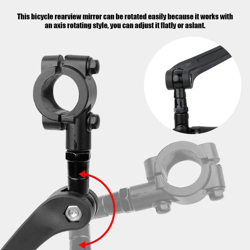 Bicycle Rear View Mirror Bike Handlebar Reflector 360° Rotatable Wide Range Back Sight MTB Mountain Road Riding Safety Rearview