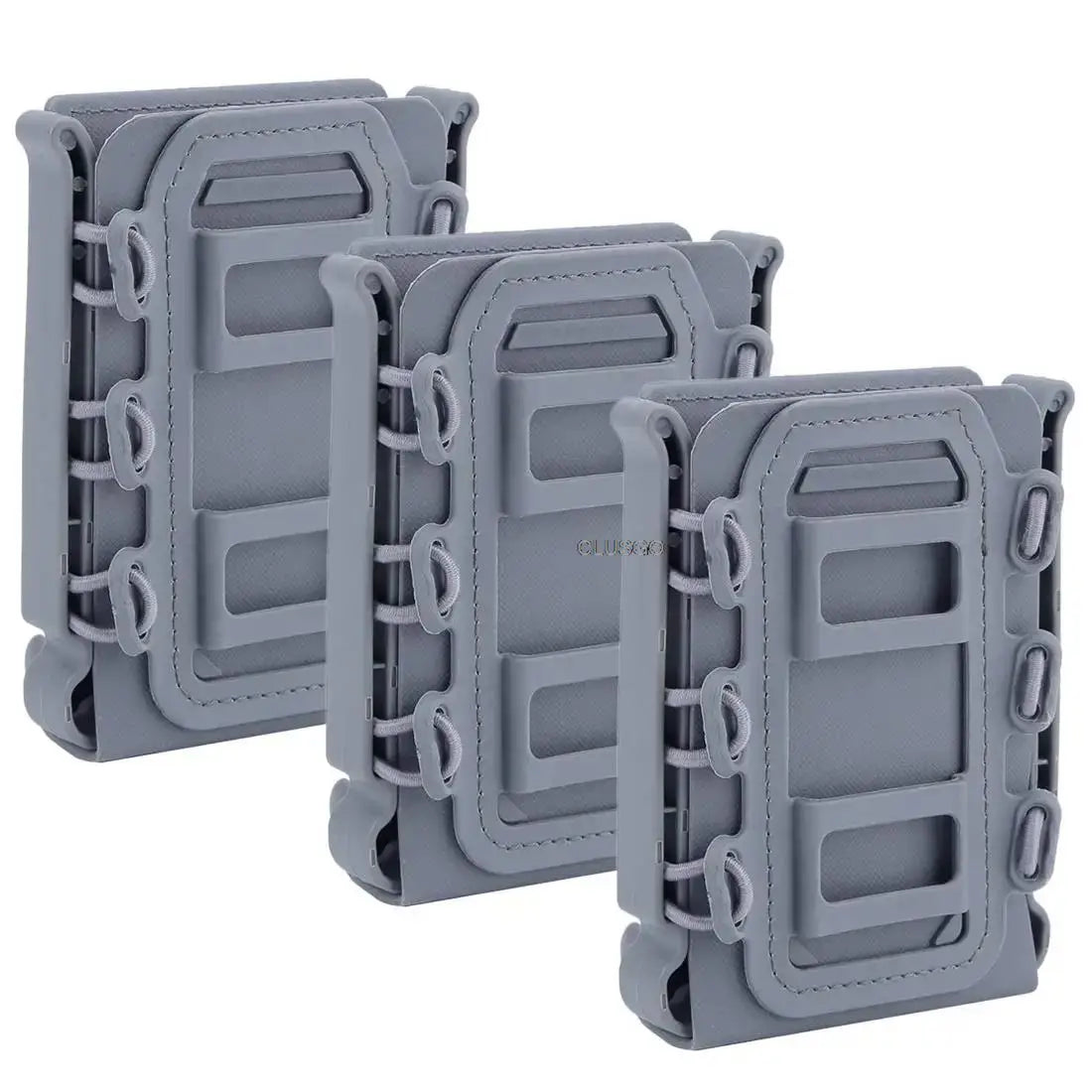 3Pcs Tactical Fast Mag TPR Flexible Molle Magazine Pouch Carrier for Ar15 M4 5.56/7.62 Mag Pouch Rifle Pistol Magazine Holder