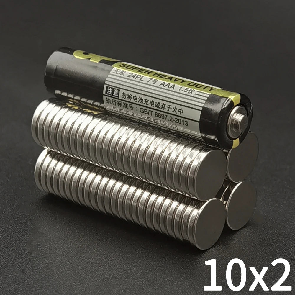 10-1000Pcs 10x2 Neodymium Magnet 10mm x 2mm NdFeB Round Super Powerful Strong Permanent Magnetic imanes Disc for fridge 10x2mm