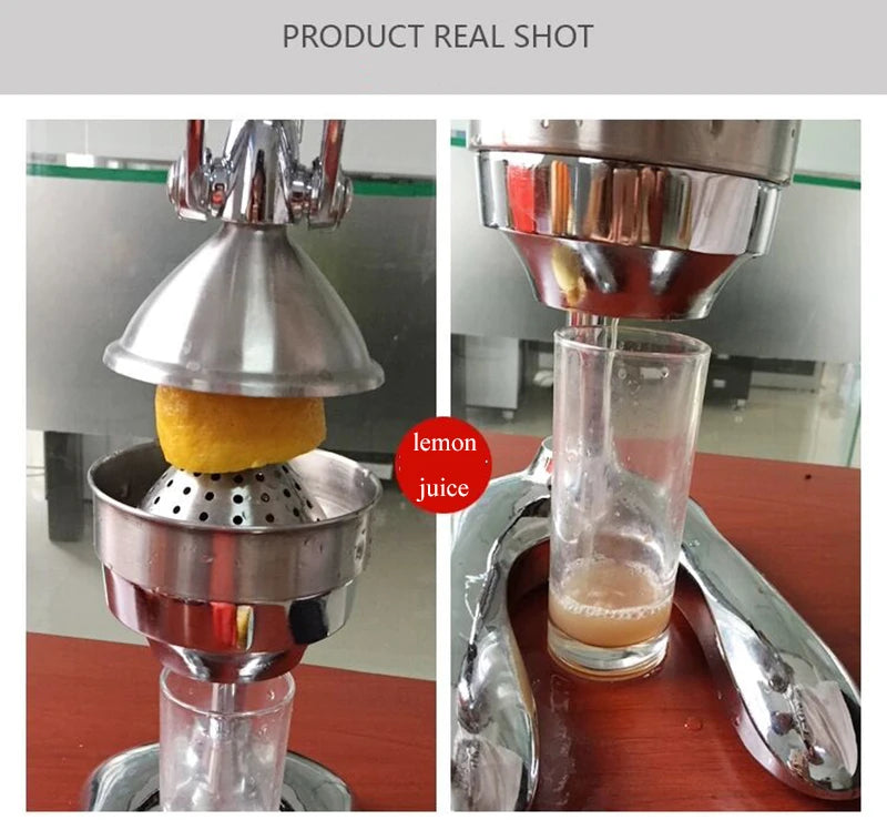 Manual Fruit Juicer Stainless Steel Manual Orange Lemon Squeezer Juicer