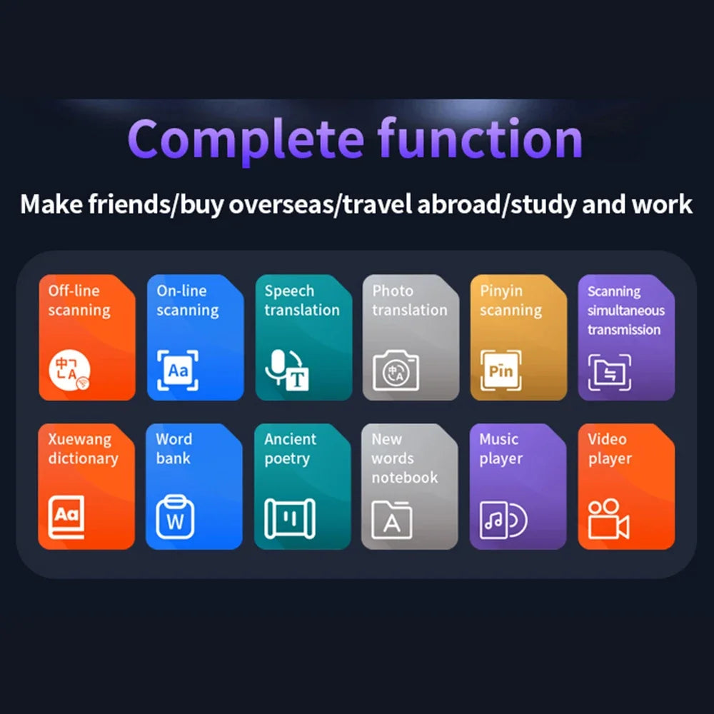 S65pro Dictionary Translation Pen Scan Reader Device Text Scanning Reading Translator WiFi/BT Connection Online Photo Translate